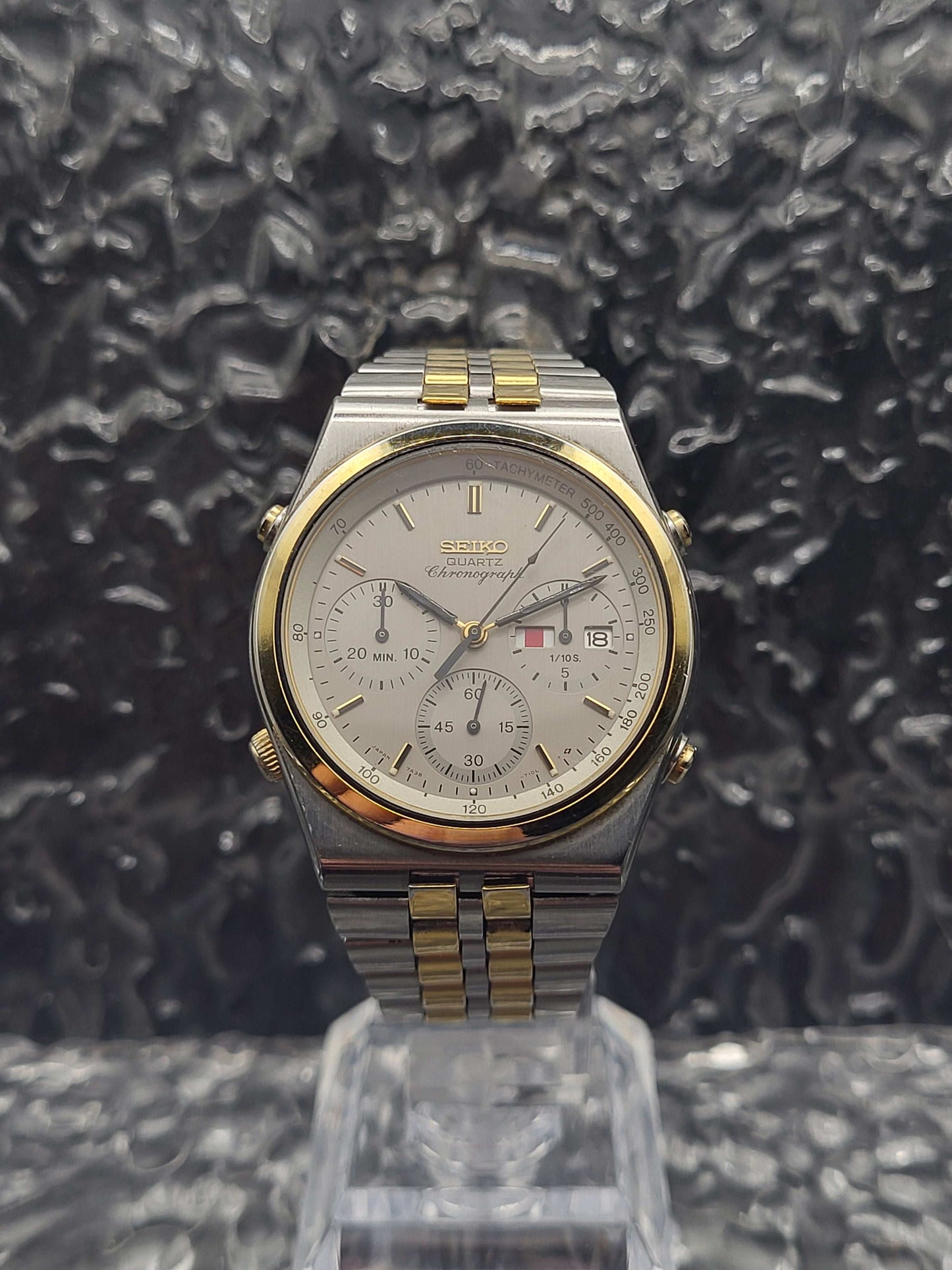 Seiko Chronograaf - Ref. 7A38-7280 - Quartz - Two Tone