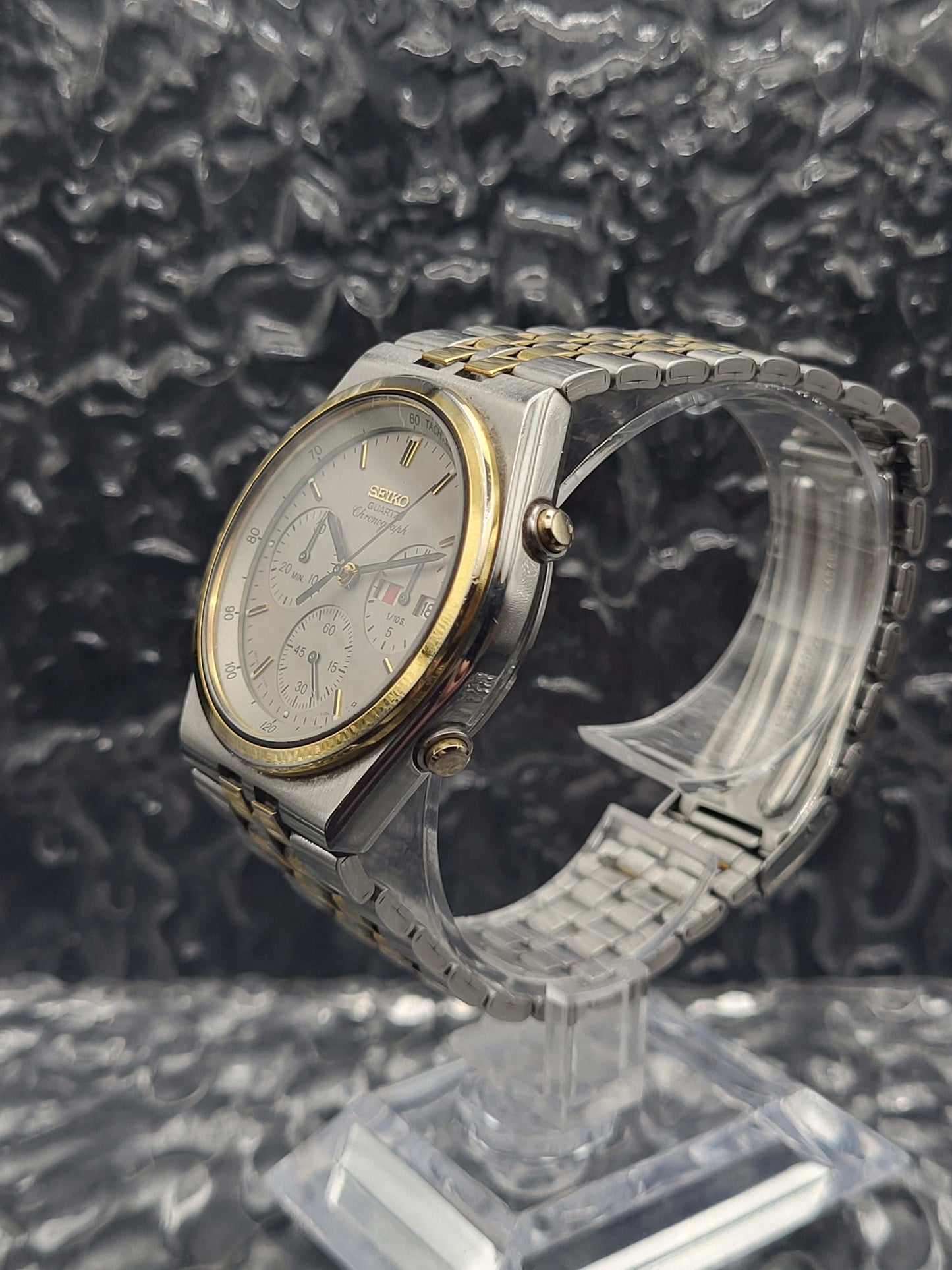 Seiko Chronograaf - Ref. 7A38-7280 - Quartz - Two Tone