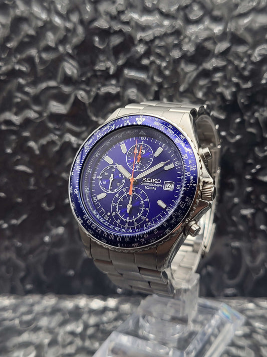 Seiko Flightmaster - Ref. 7T92-0CF0 - Quartz - Blauw