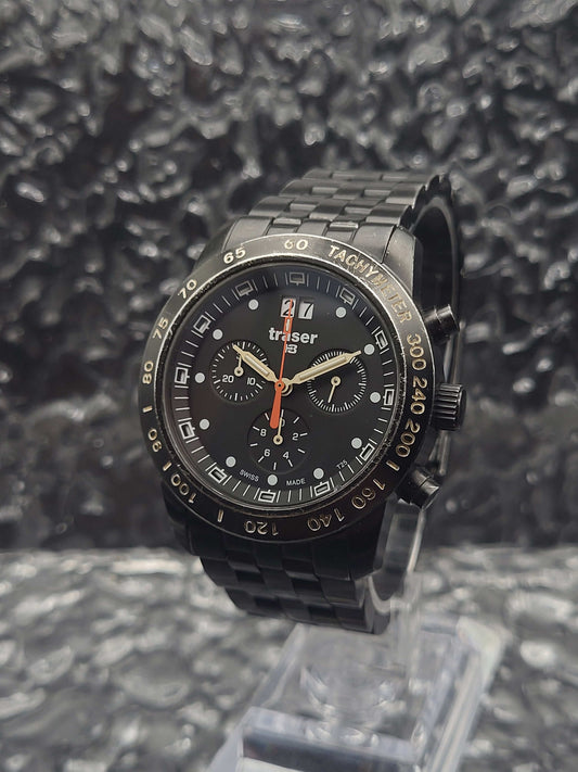 Traser H3 Classic Chronograph - Ref. T4004.357.37.01 - Black PVD - Quartz