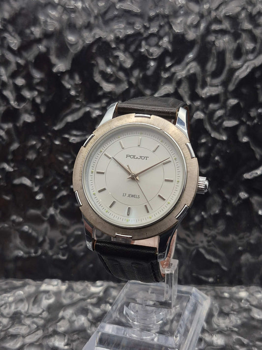 Vintage Poljot Mechanical Men's Watch Made In Russia White Dial - Red Robin Watches