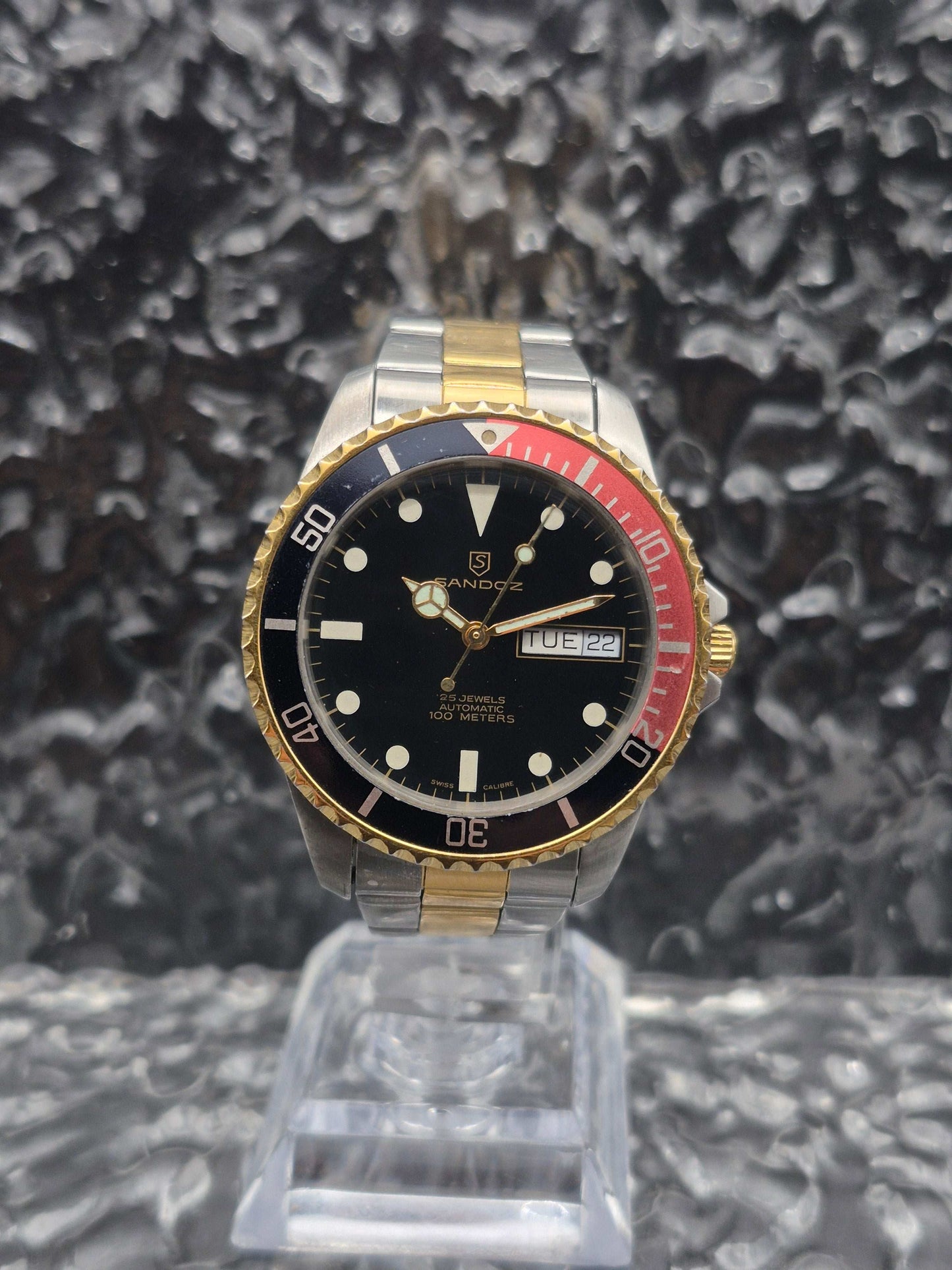 Sandoz Automatic Diver Ref. 1958-D-70-8 Swiss ETA Calibre 25j Two Tone