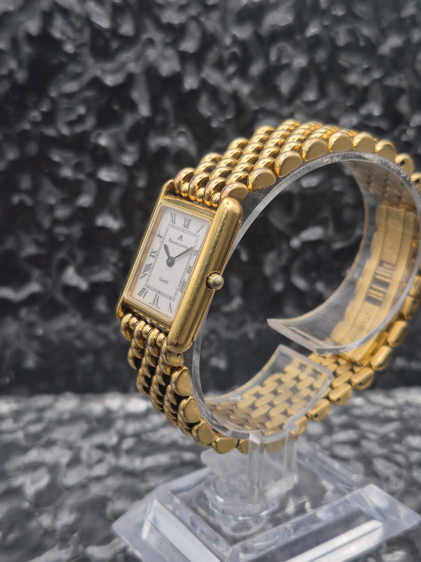 Maurice Lacroix Tank Ref. 32538 Quartz Unique Dial Gold Tone