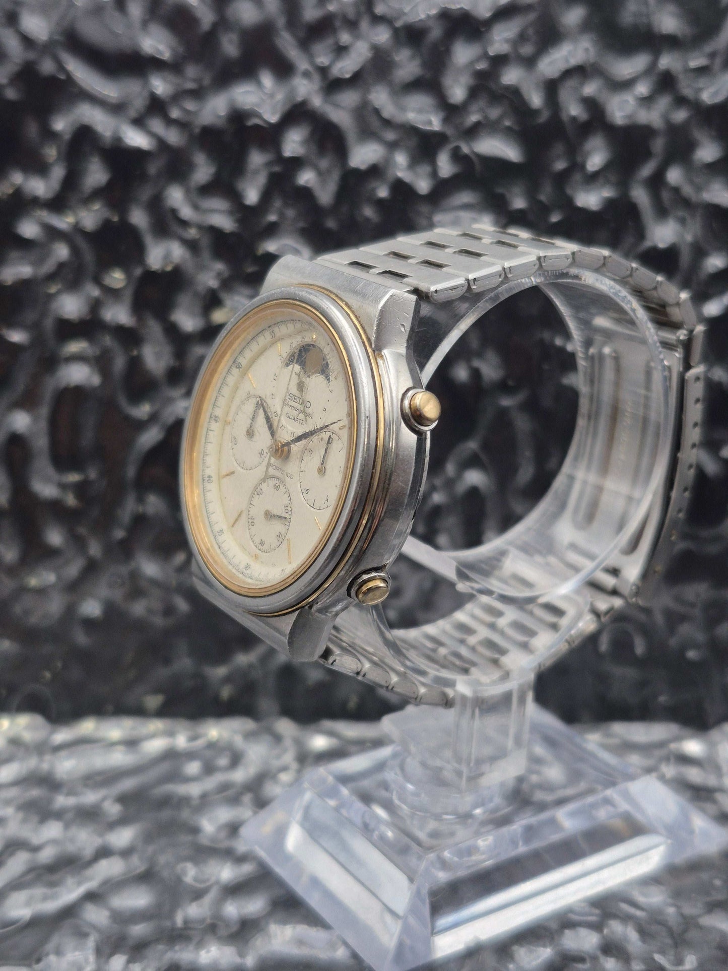 Seiko Sports 100 Moonphase Ref. 7A48-5000 Quartz Chronograph - Red Robin Watches