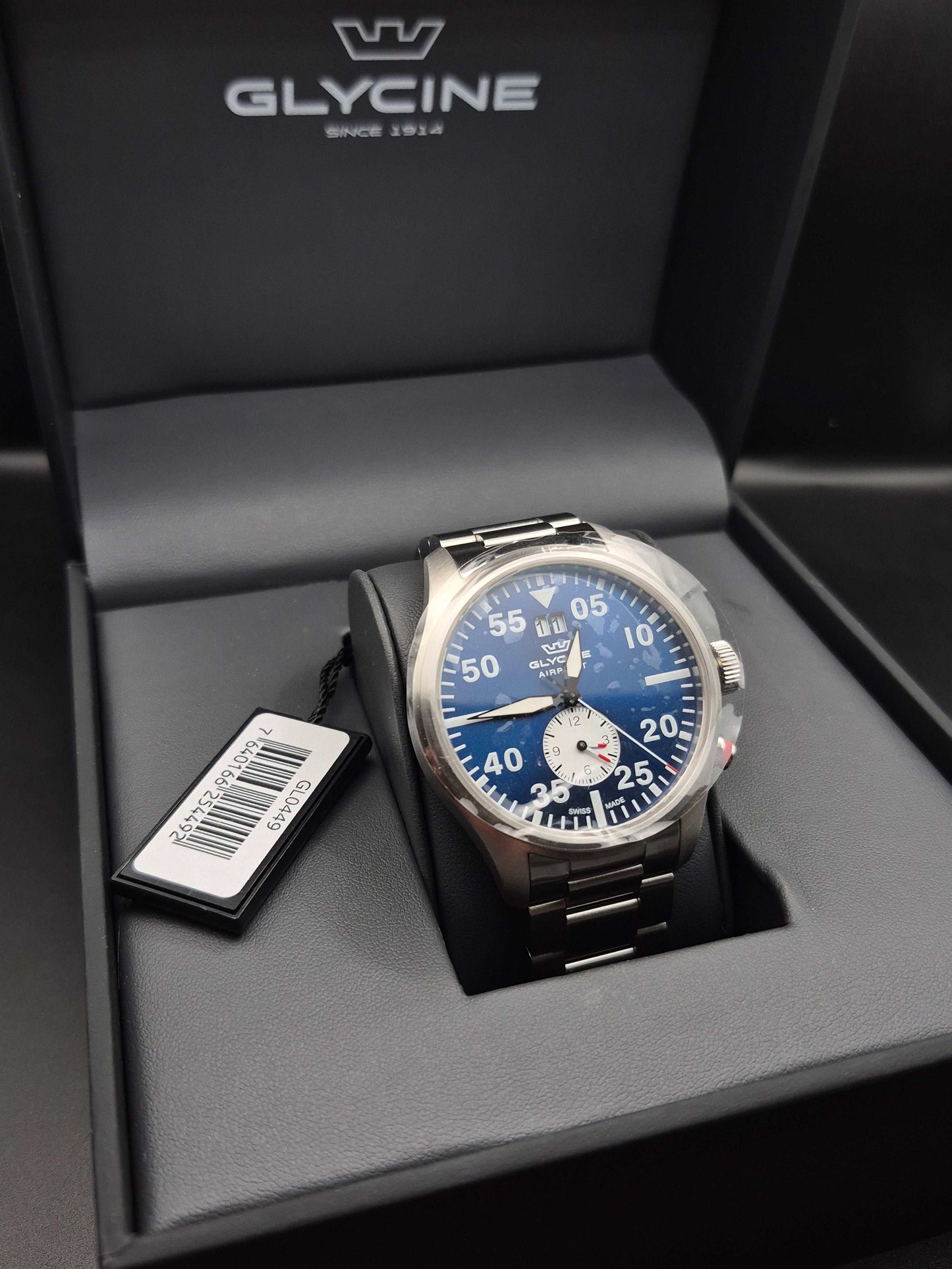 Glycine Airpilot Ref. GL0449 Full Set Blue Dial Quartz - Red Robin Watches