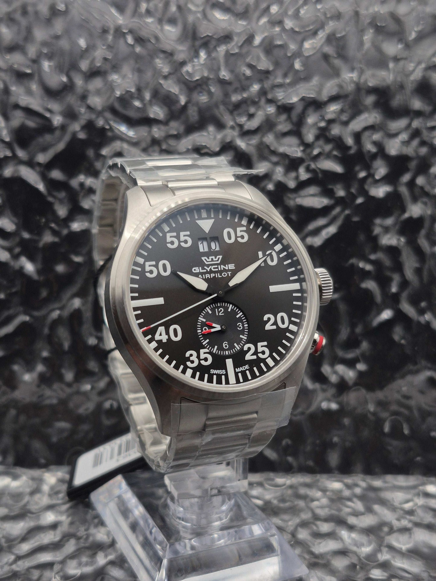 Glycine Airpilot Ref. GL0363 Full Set Brand New Black Dial Quartz - Red Robin Watches