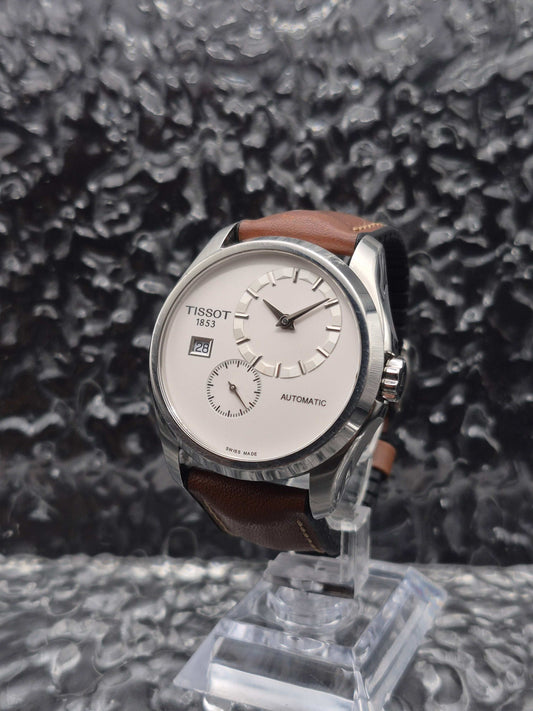 Tissot Couturier Small Seconds Ref. T0354281603100 Automatic + Metal Bracelet - Red Robin Watches