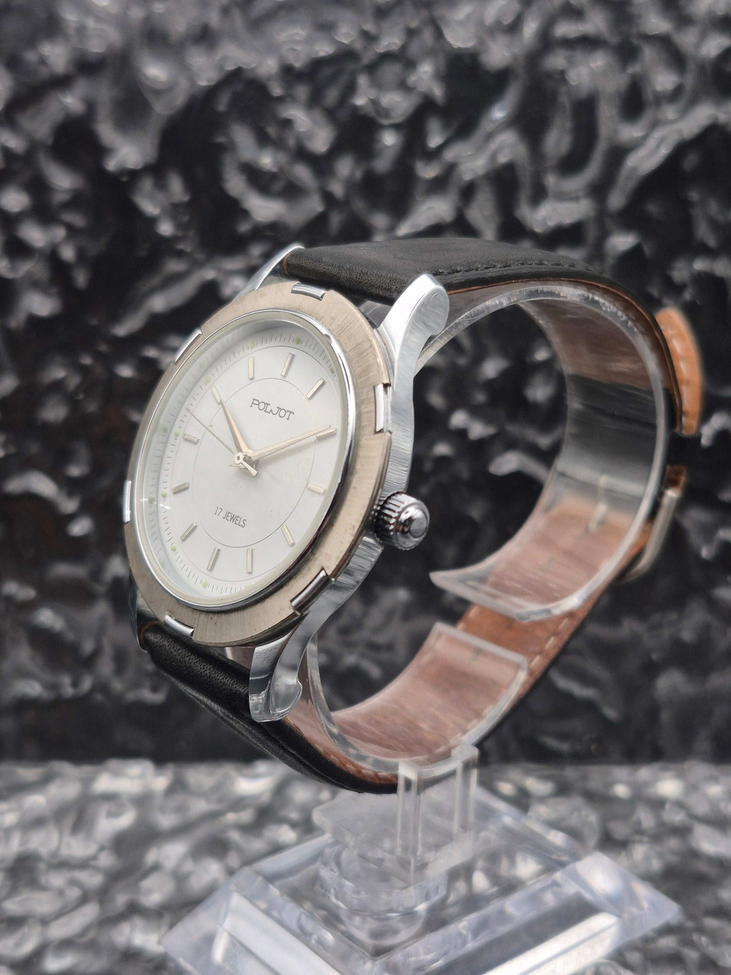 Vintage Poljot Mechanical Men's Watch Made In Russia White Dial - Red Robin Watches