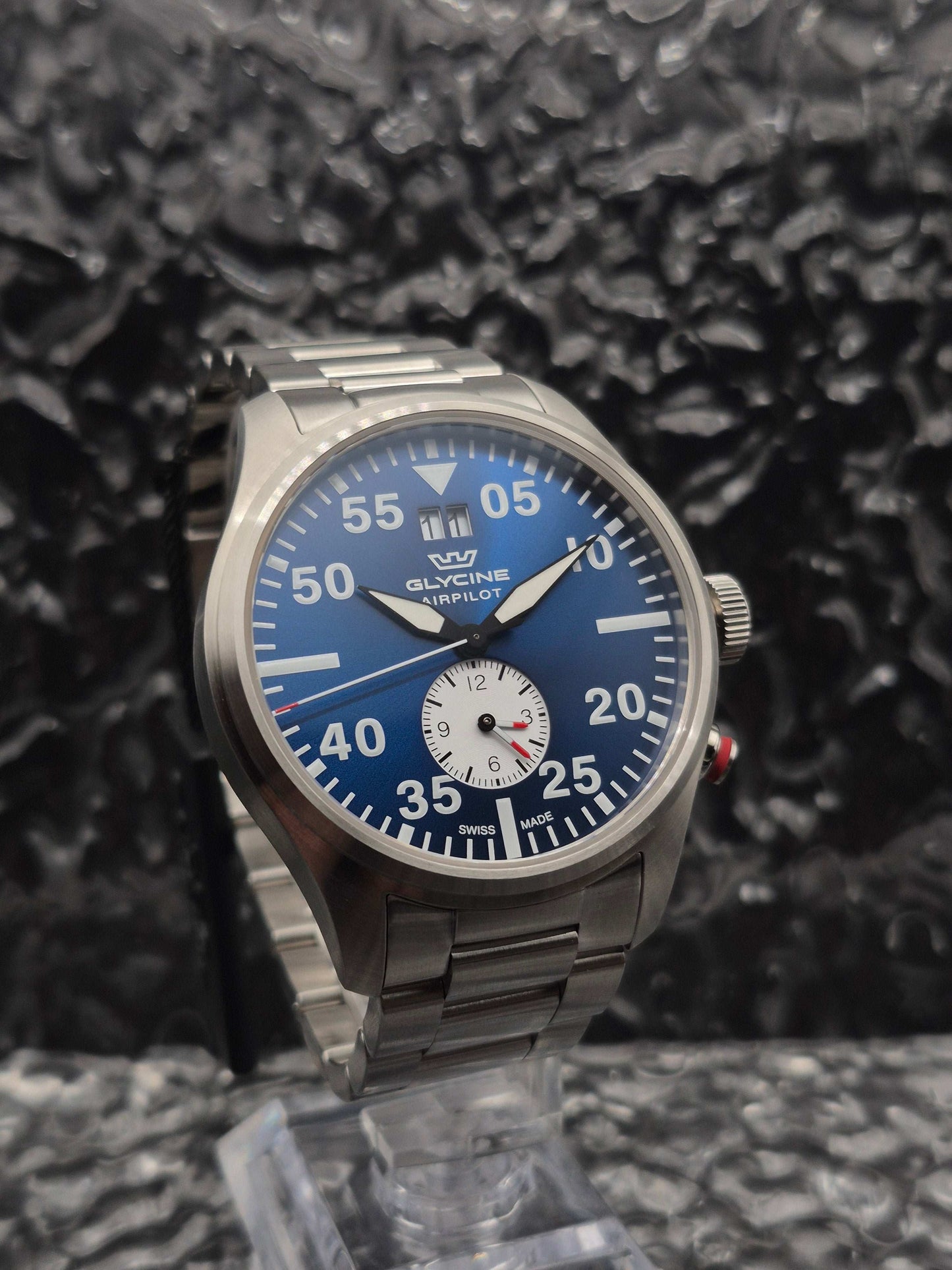 Glycine Airpilot Ref. GL0449 Full Set Blue Dial Quartz - Red Robin Watches