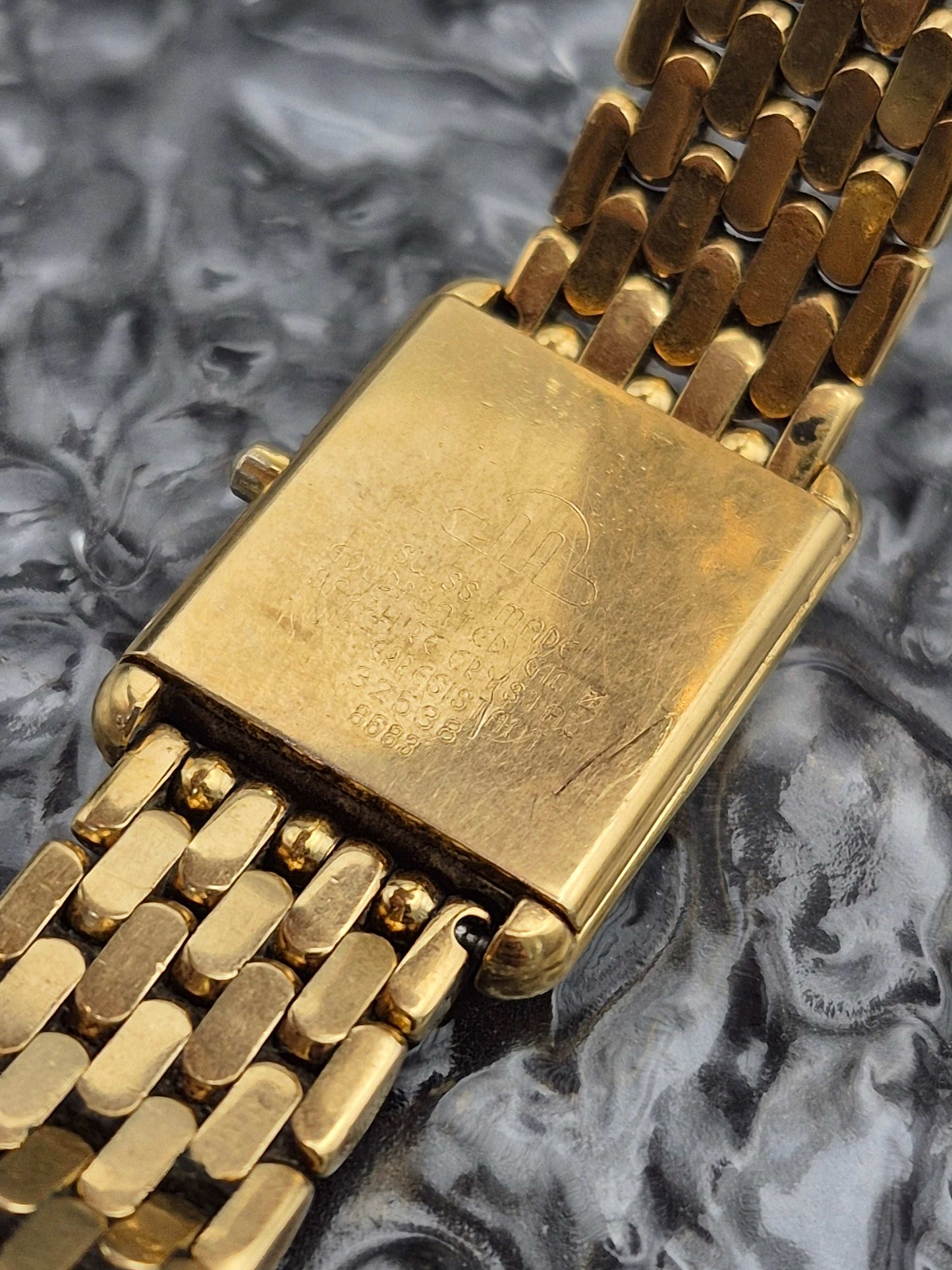 Maurice Lacroix Tank Ref. 32538 Quartz Unique Dial Gold Tone