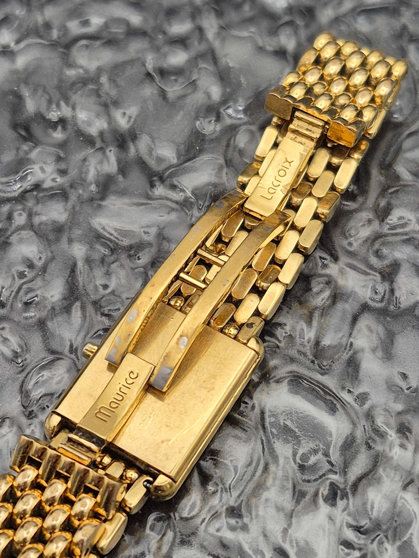 Maurice Lacroix Tank Ref. 32538 Quartz Unique Dial Gold Tone