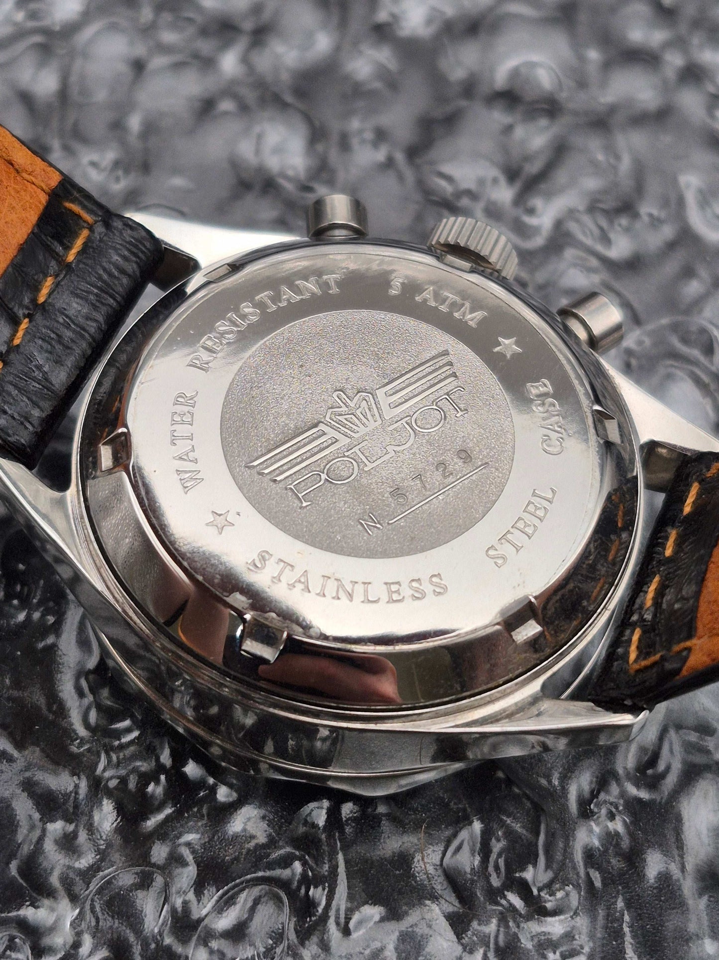 Poljot 'Luftwaffe' Chronograph Cal. 3133 - Valjoux 7734 Black Dial - Red Robin Watches