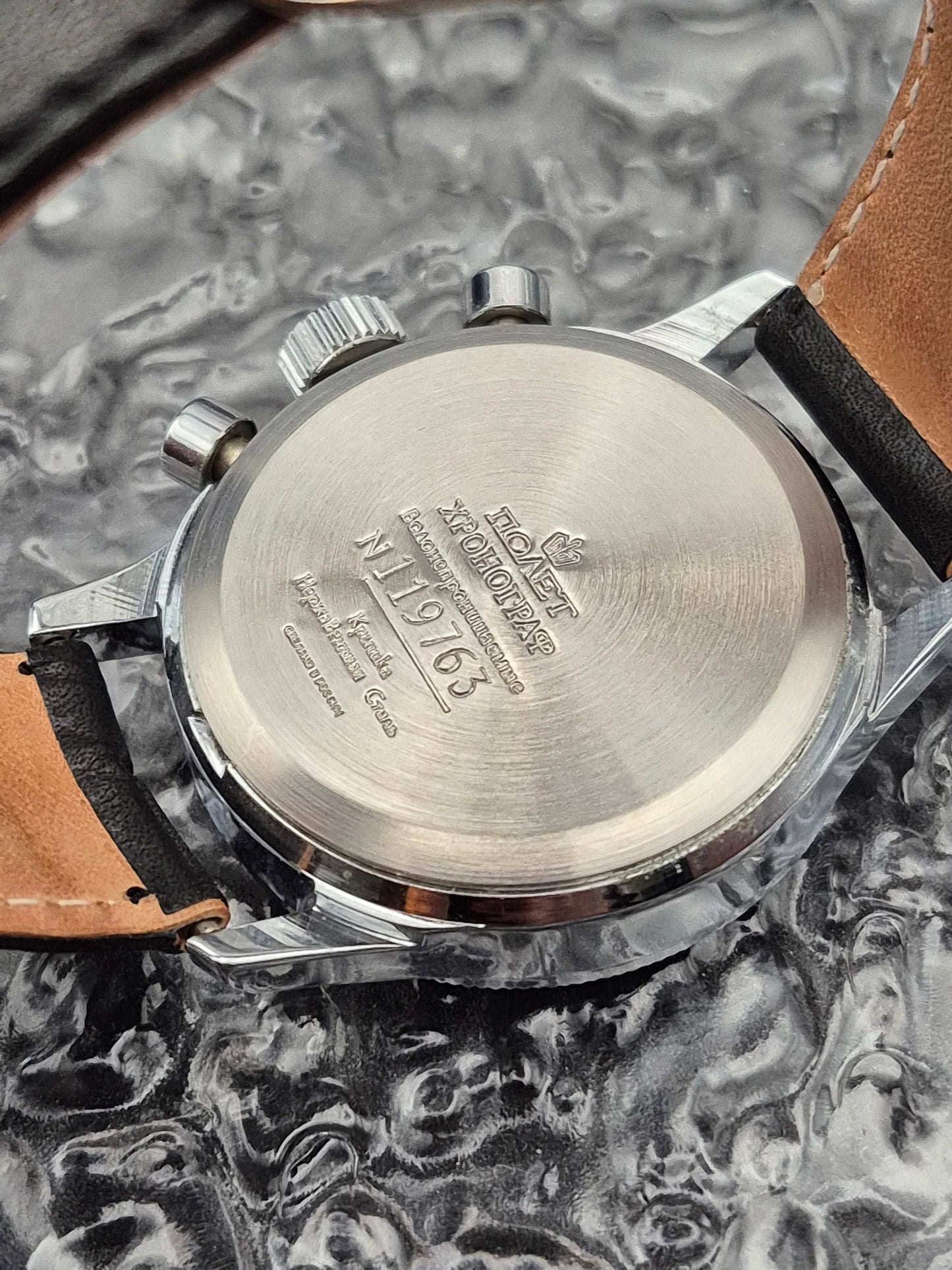 Poljot Buran Chronograph Cal. 3133 - Valjoux 7734 White Dial Mechanical - Red Robin Watches