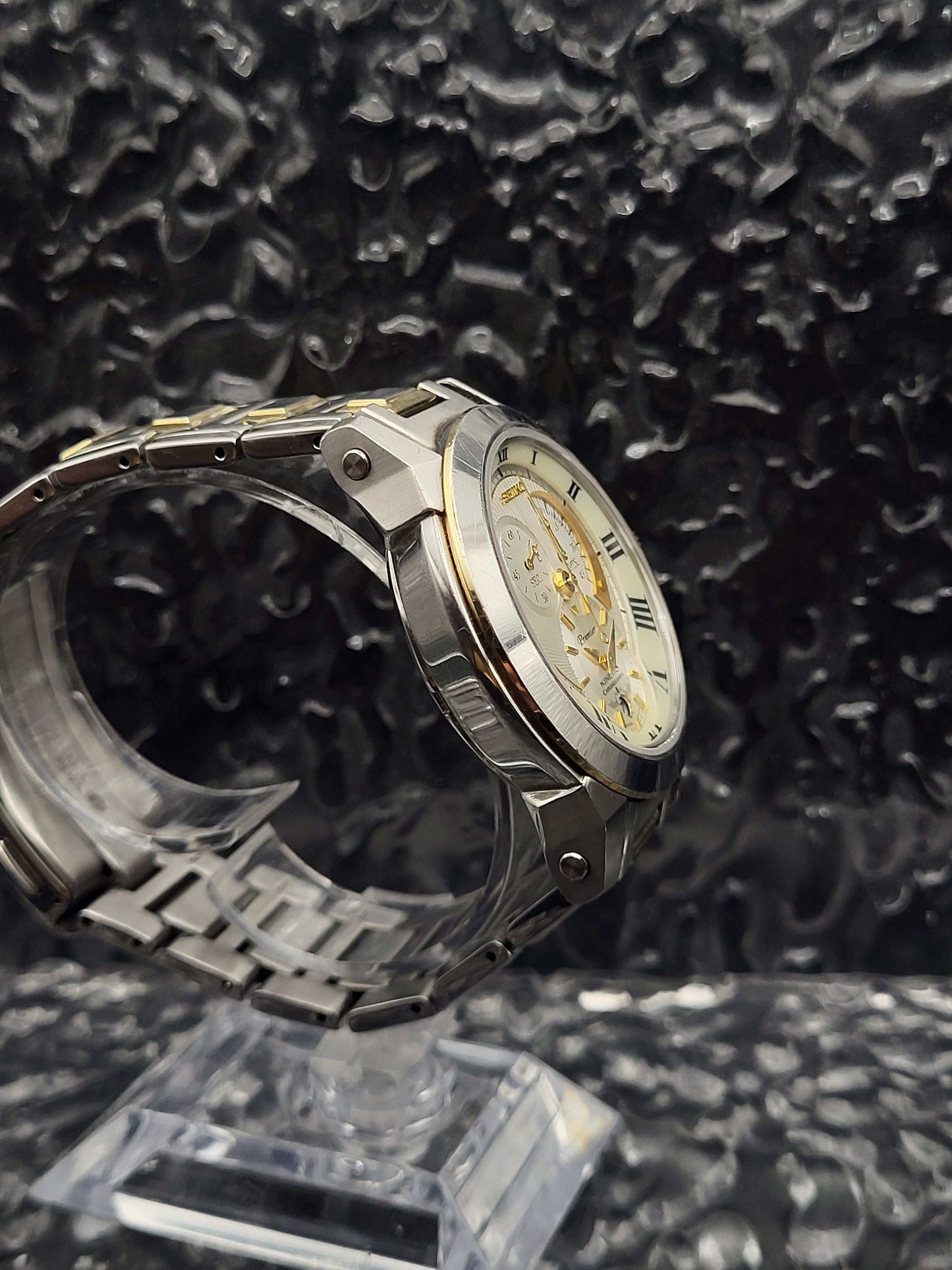 Seiko Kinetic Premier Chronograaf - Ref. 7L22-0AR0 - SNL042 - Full Set - Red Robin Watches
