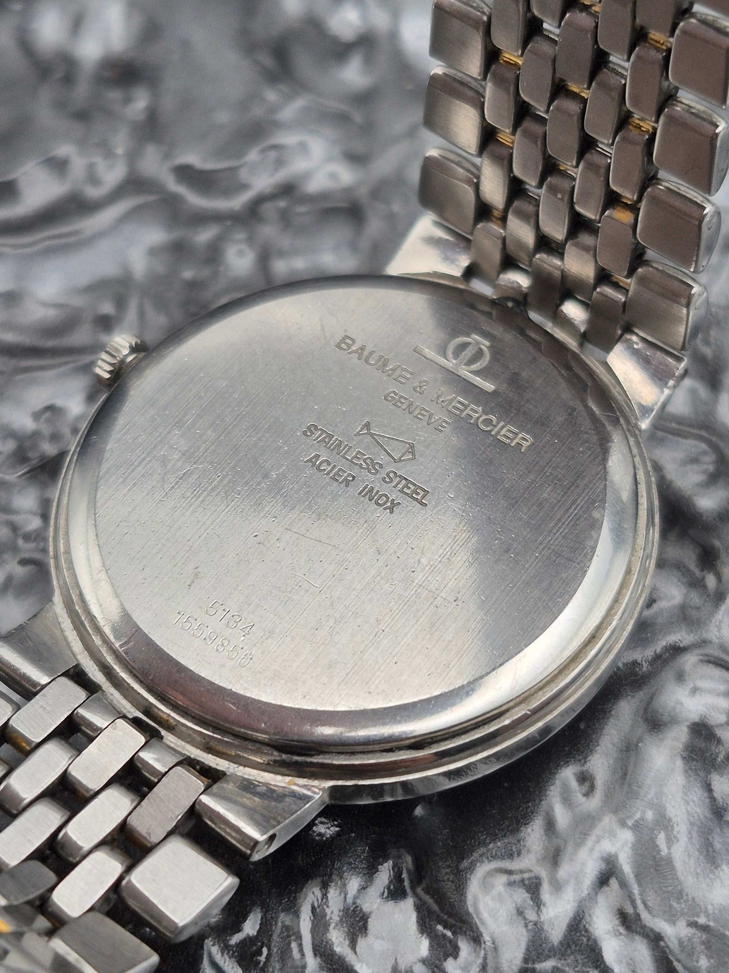 Baume Et Mercier Moonphase Triple Date Ref. 5134 Quartz BOR Bracelet
