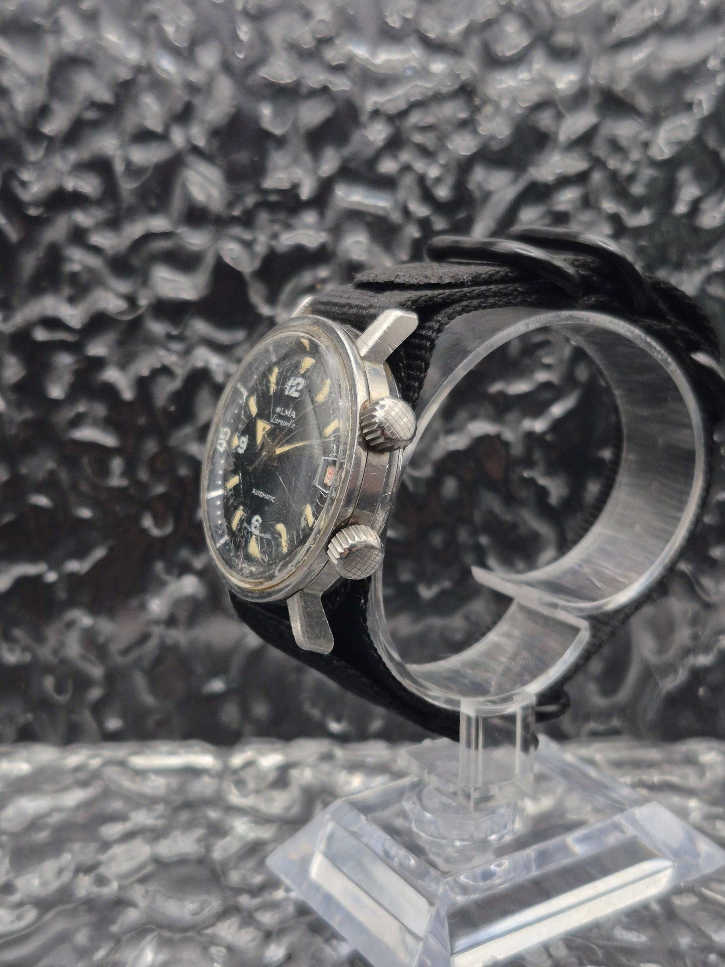 Olma Caravelle Super Compressor Ref. 0748/3 1960s Automatic Diver - Red Robin Watches