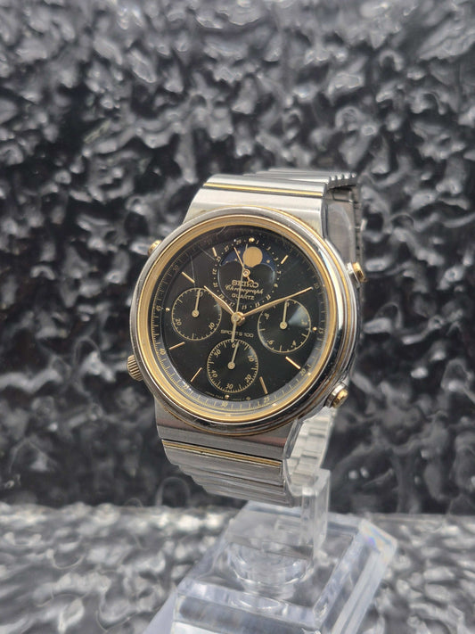 Seiko Sports 100 Moonphase Ref. 7A48-5010 Quartz Chronograph