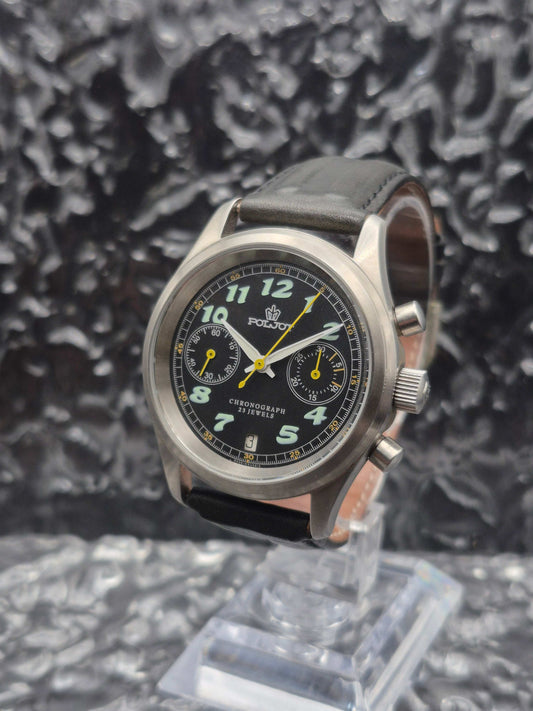 Poljot 'Dynamic' Mechanical Chronograph Cal. 3133 - Valjoux 7734 - Red Robin Watches