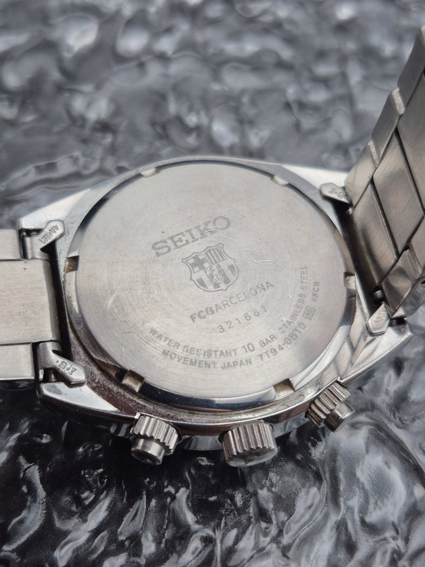 Seiko FC Barcelona Ref. 7T94-0BT0 Quartz Chronograph