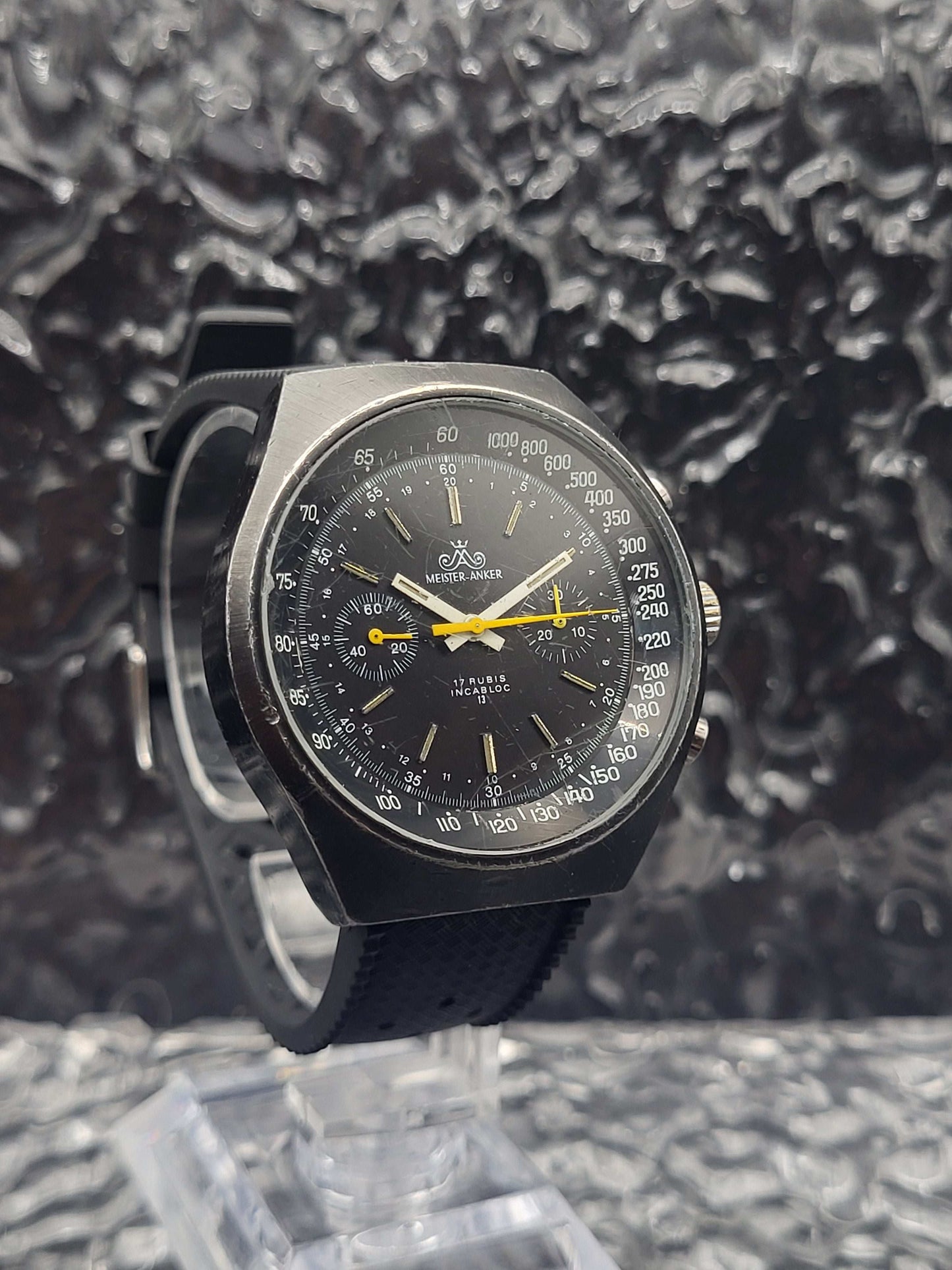 Meister Anker Chronograph - Cal. Valjoux 7733 - Black PVD Case
