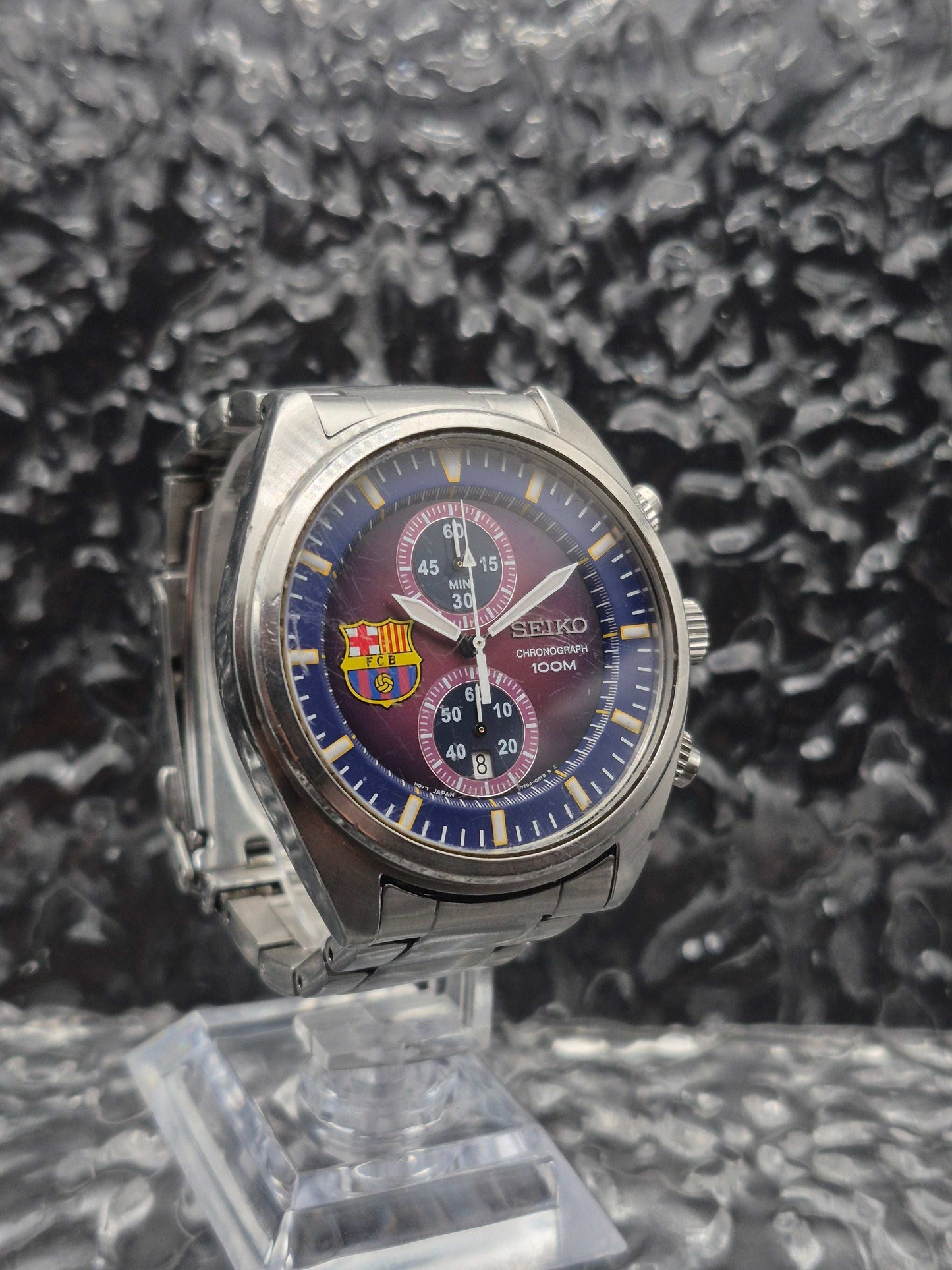 Seiko FC Barcelona Ref. 7T94-0BT0 Quartz Chronograph