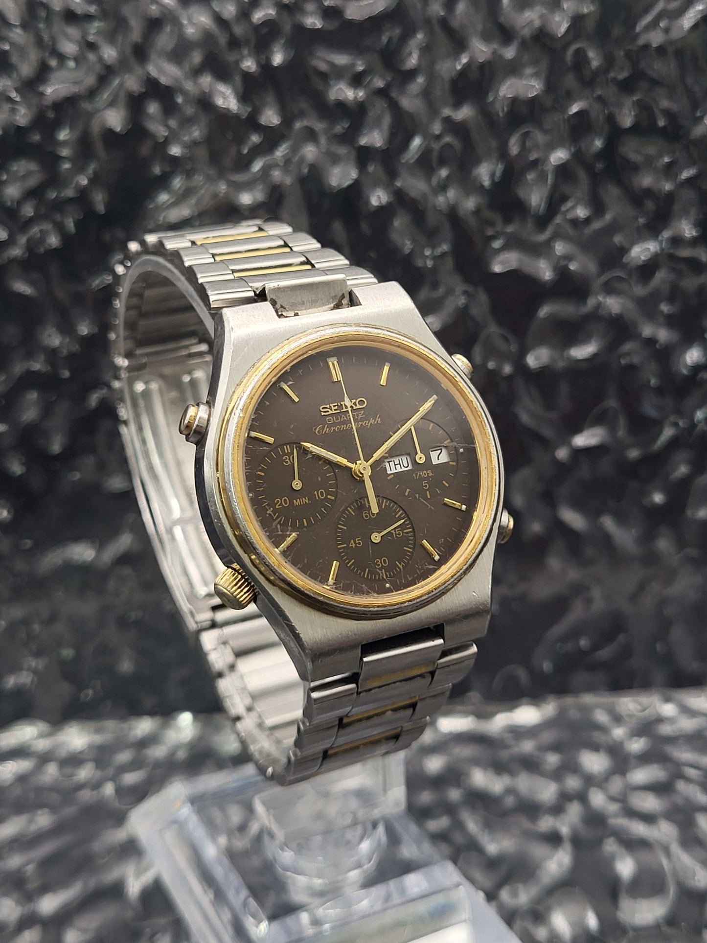 Seiko Chronograph - Ref. 7A38-709P - Brown Dial - Quartz
