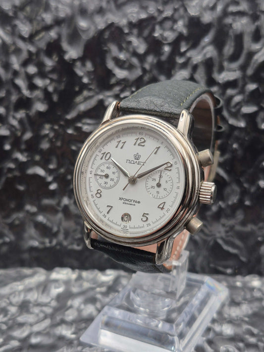Poljot Mechanical Chronograph Cal. 3133 - Valjoux 7734 Russian Made - Red Robin Watches