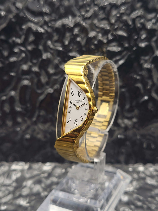 Seiko Rivoli 'Half Moon' - Ref. 1F20-5D50 - White Dial - Quartz - New Battery