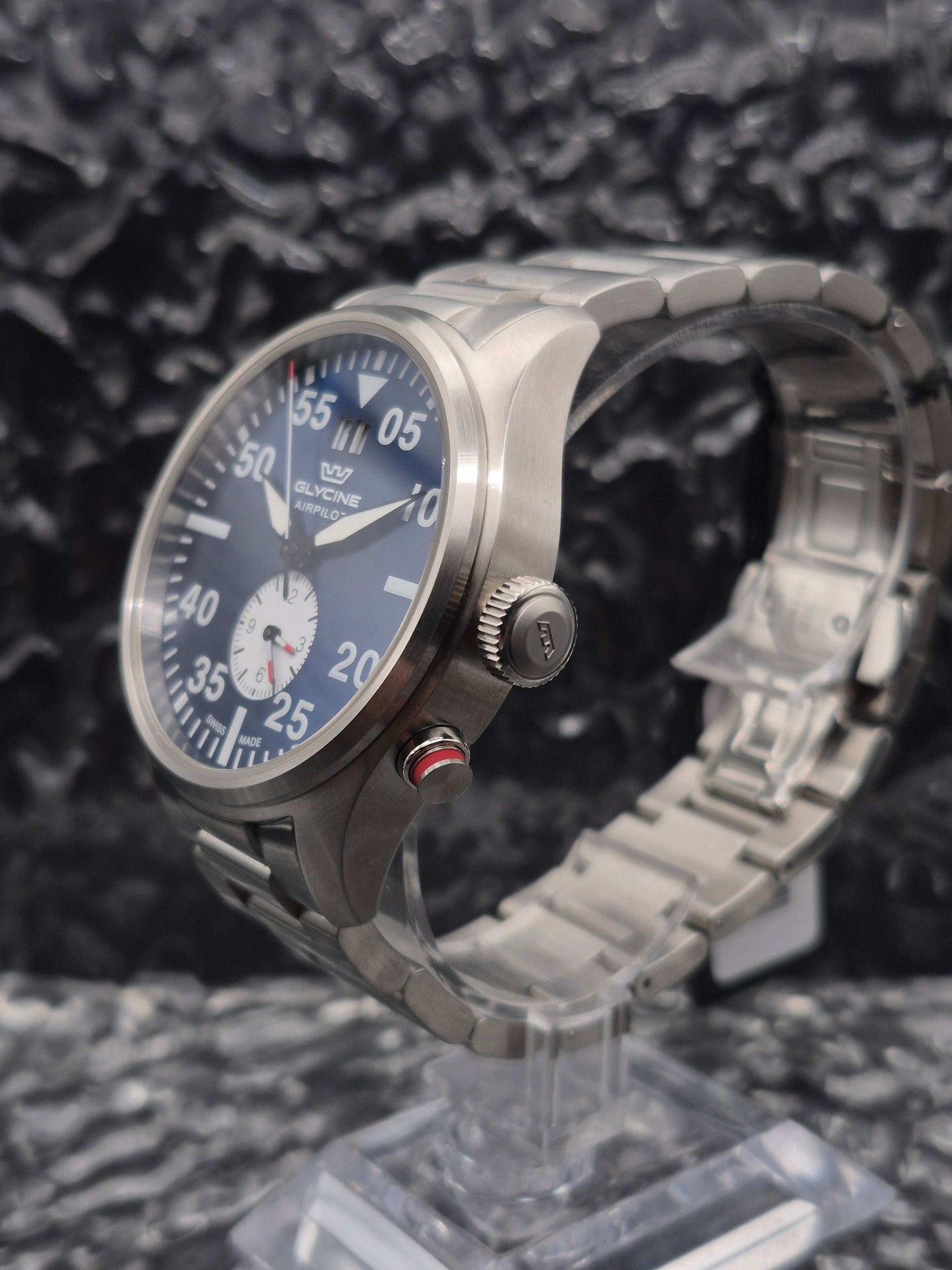 Glycine Airpilot Ref. GL0449 Full Set Blue Dial Quartz - Red Robin Watches