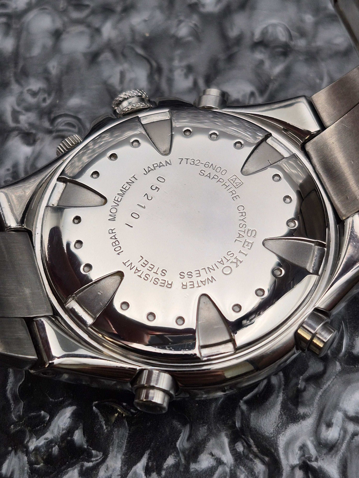 Seiko Sportura Chronograph Ref. 7T32-6N00 Sapphire Crystal - Red Robin Watches