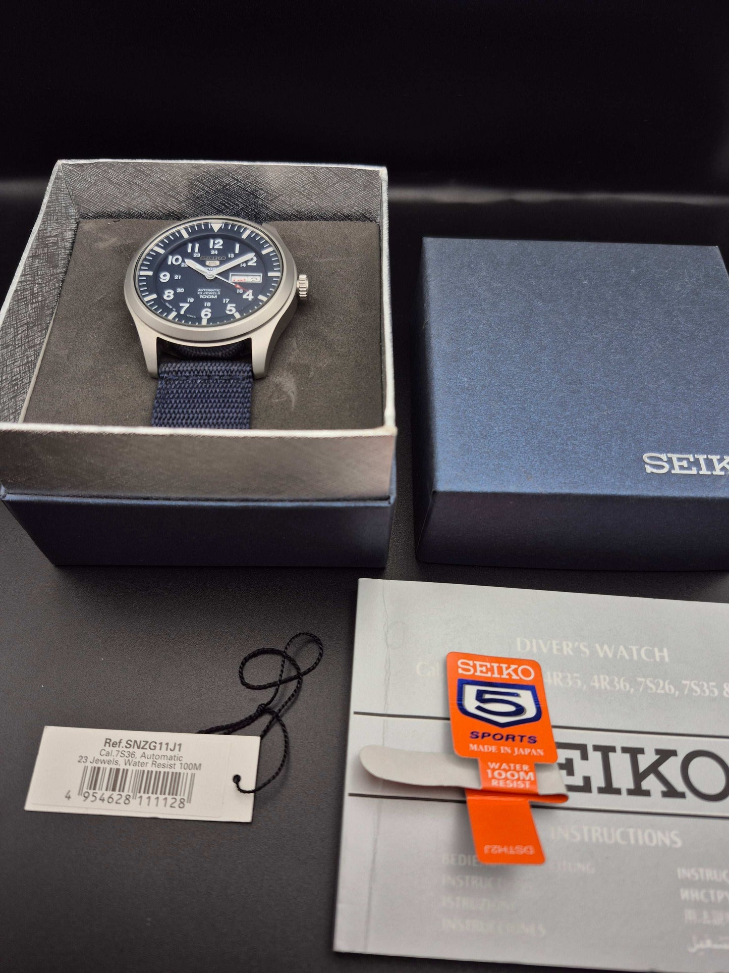 Seiko 5 Sports Ref. 7S36-03J0 SNZG11J1 Automatic Military Watch