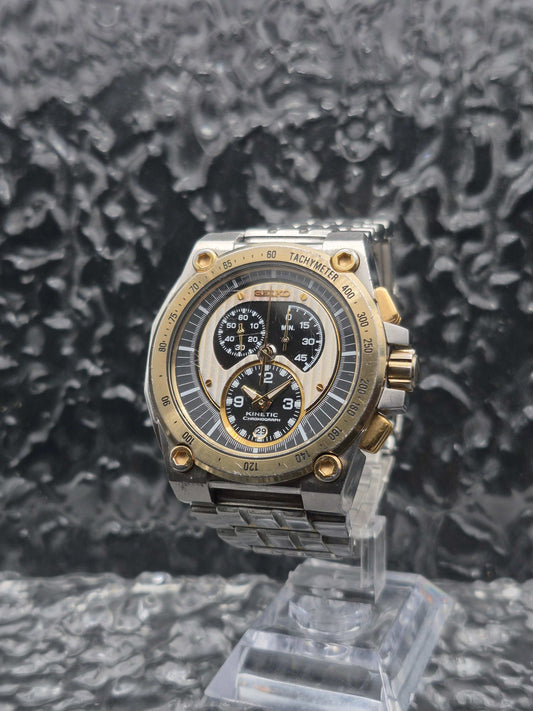 Seiko Kinetic Chronograph Ref. SNL054 - 7L22-0AV0 Two Tone