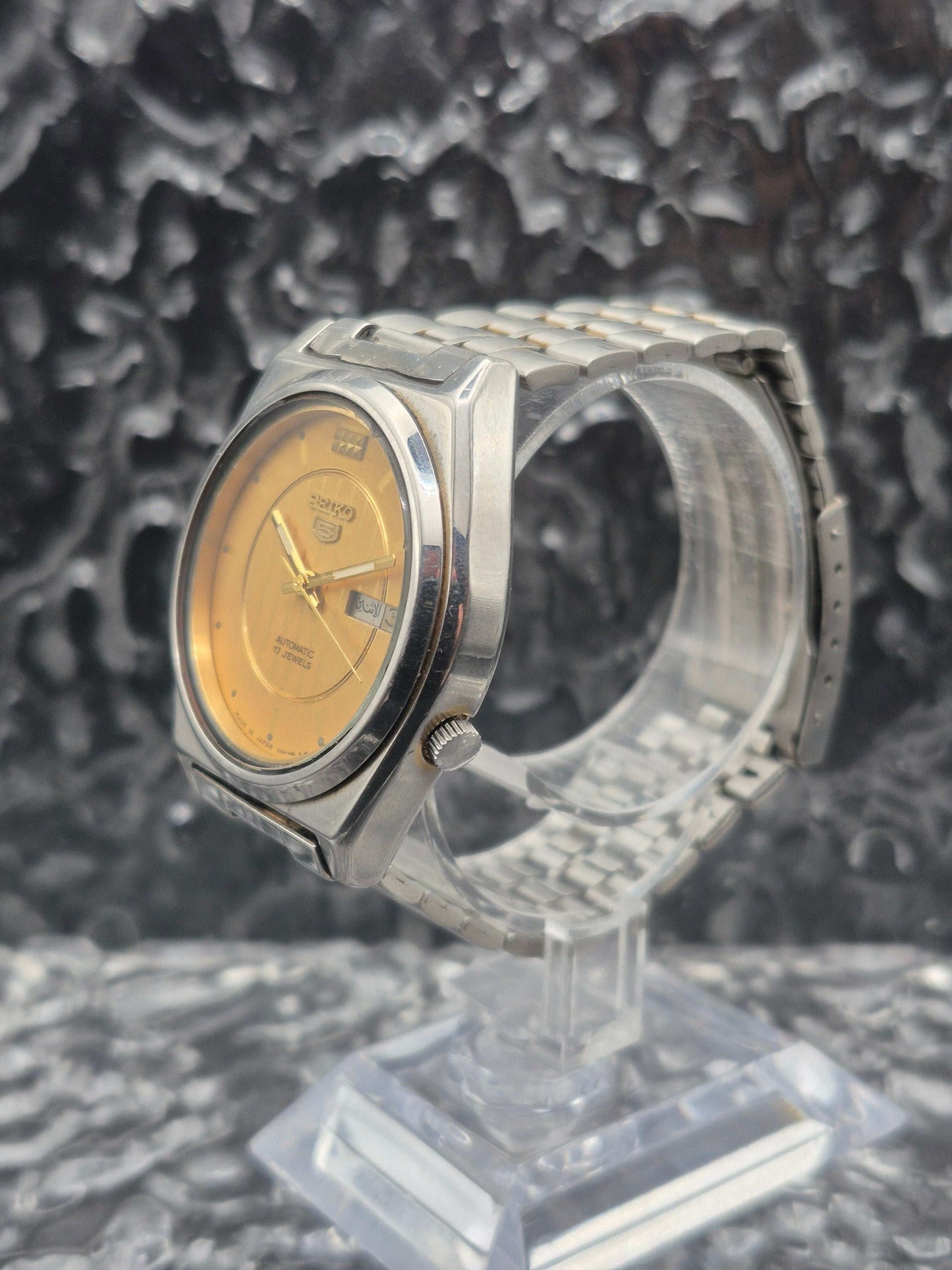 Seiko 5 Ref. 7009-876J Automatic Arabic Gold Dial