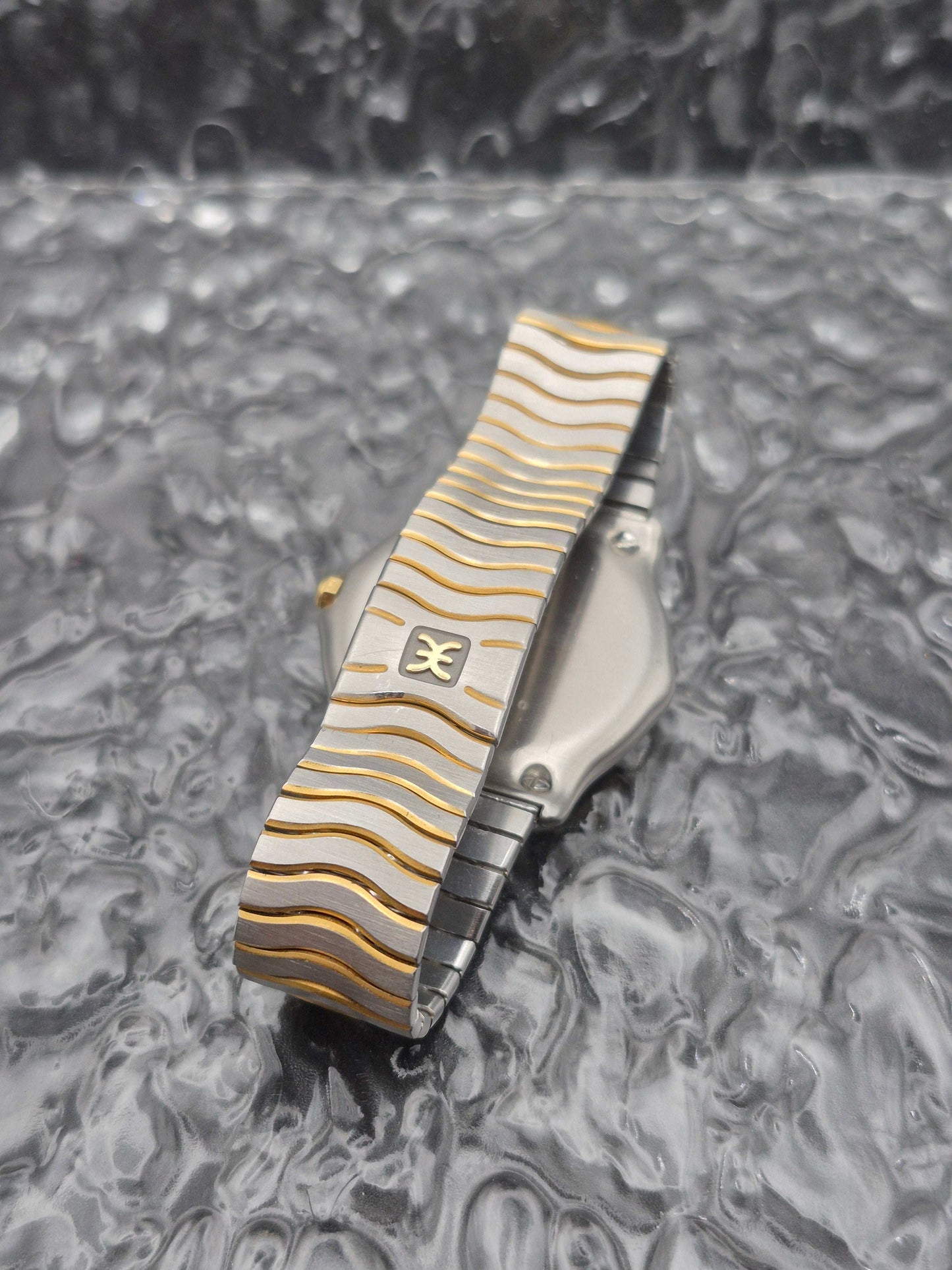 Ebel Classic Wave Ref. 183903 YG/SS Boxed Gray Dial 35mm Men's Quartz