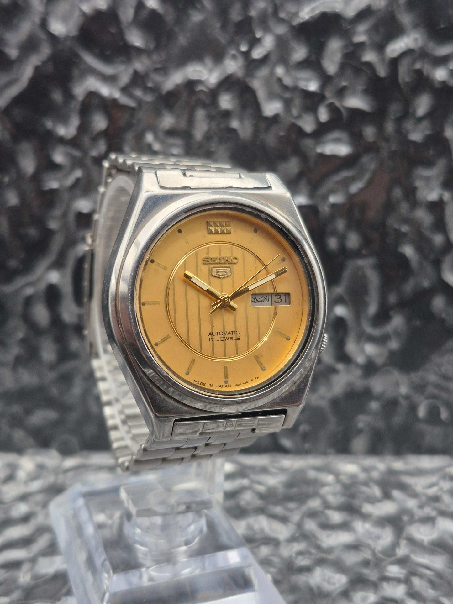 Seiko 5 Ref. 7009-876J Automatic Arabic Gold Dial