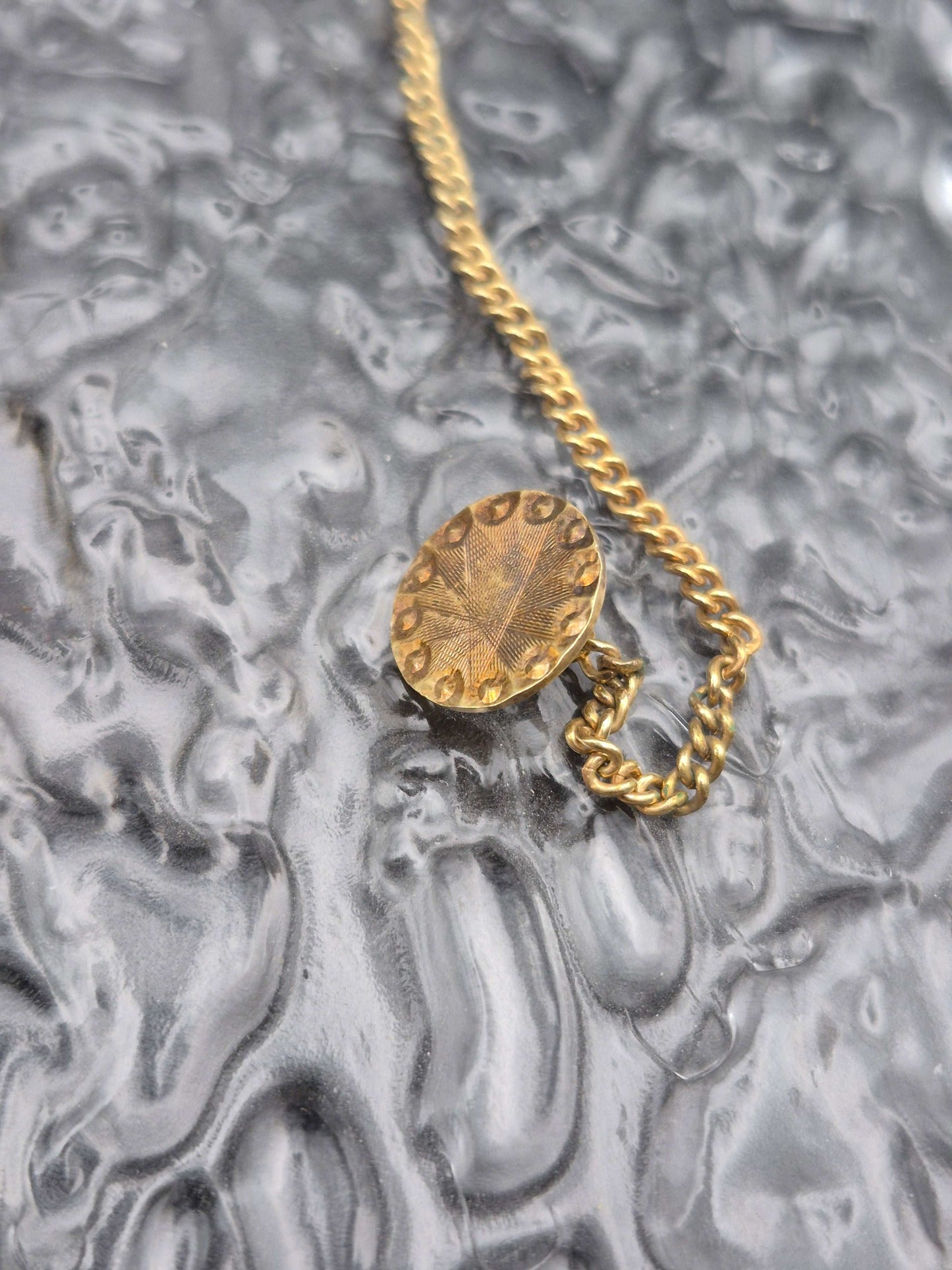 Vintage Stowa Pocket Watch Gold Tone Manual Wound With Chain