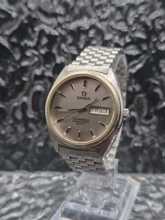 Omega Constellation Chronometer Ref. 198.0111 Quartz 18K WG Bezel