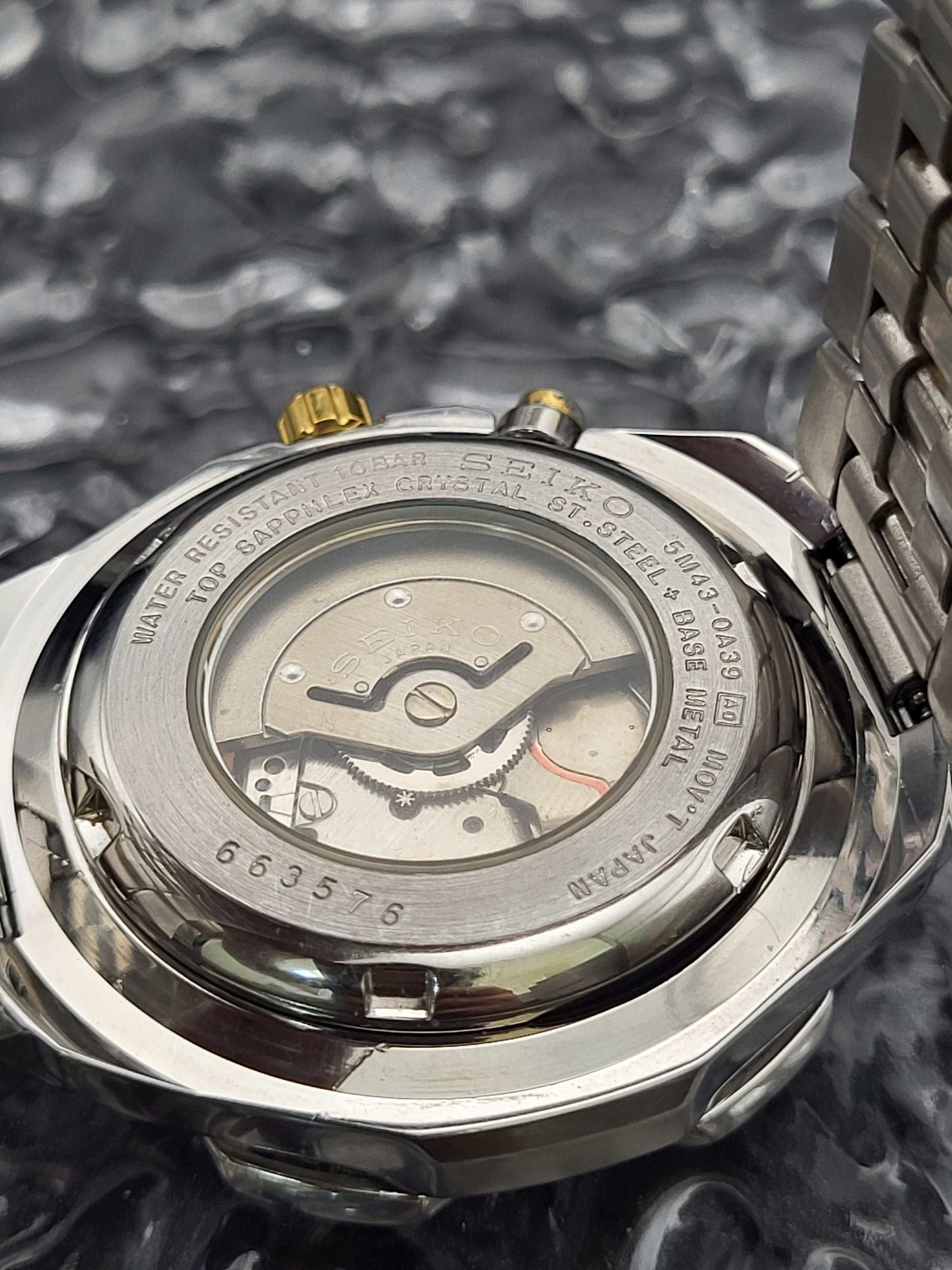 Seiko Kinetic Sports 100 - Ref. 5M43-0A39 - Day Date - Full Set