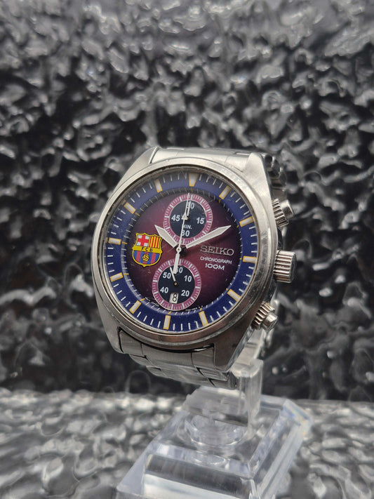 Seiko FC Barcelona Ref. 7T94-0BT0 Quartz Chronograph
