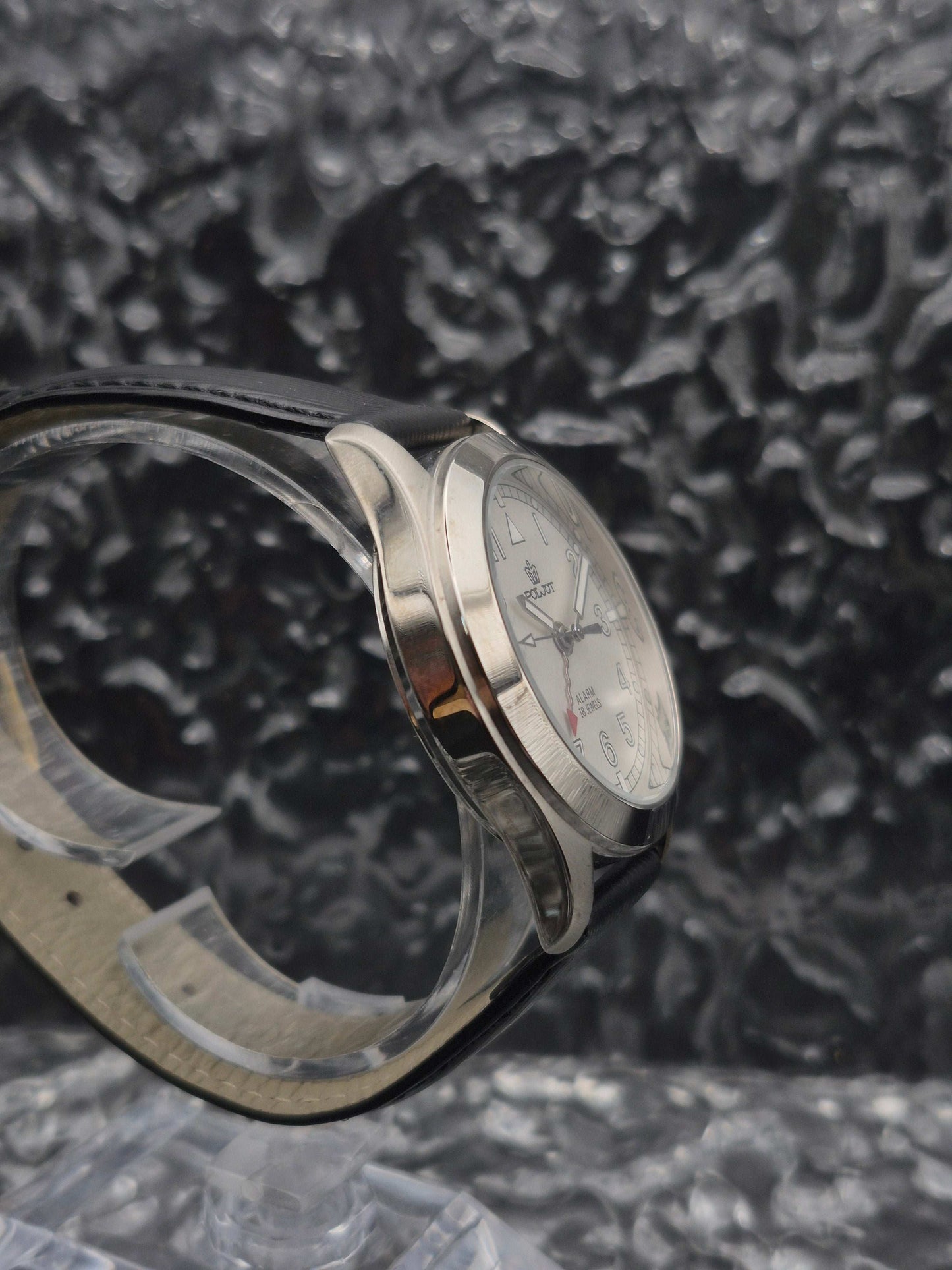Poljot Russian Alarm Watch White Dial Manual Wound - Red Robin Watches