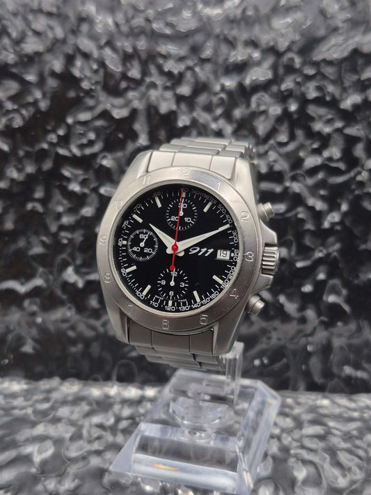 Porsche Design By Eterna Ref. 1506.41 Black Dial - Box And Cufflinks - Red Robin Watches