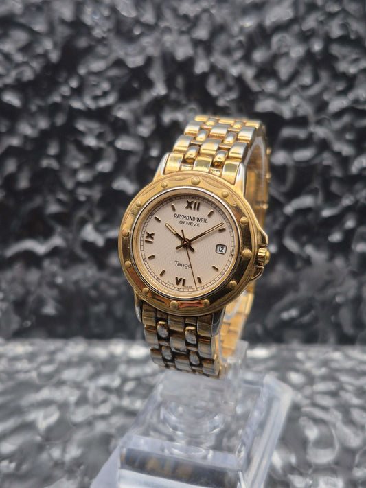 Raymond Weil Tango Ref. 5360 Gold Tone Roman Numerals Ladies