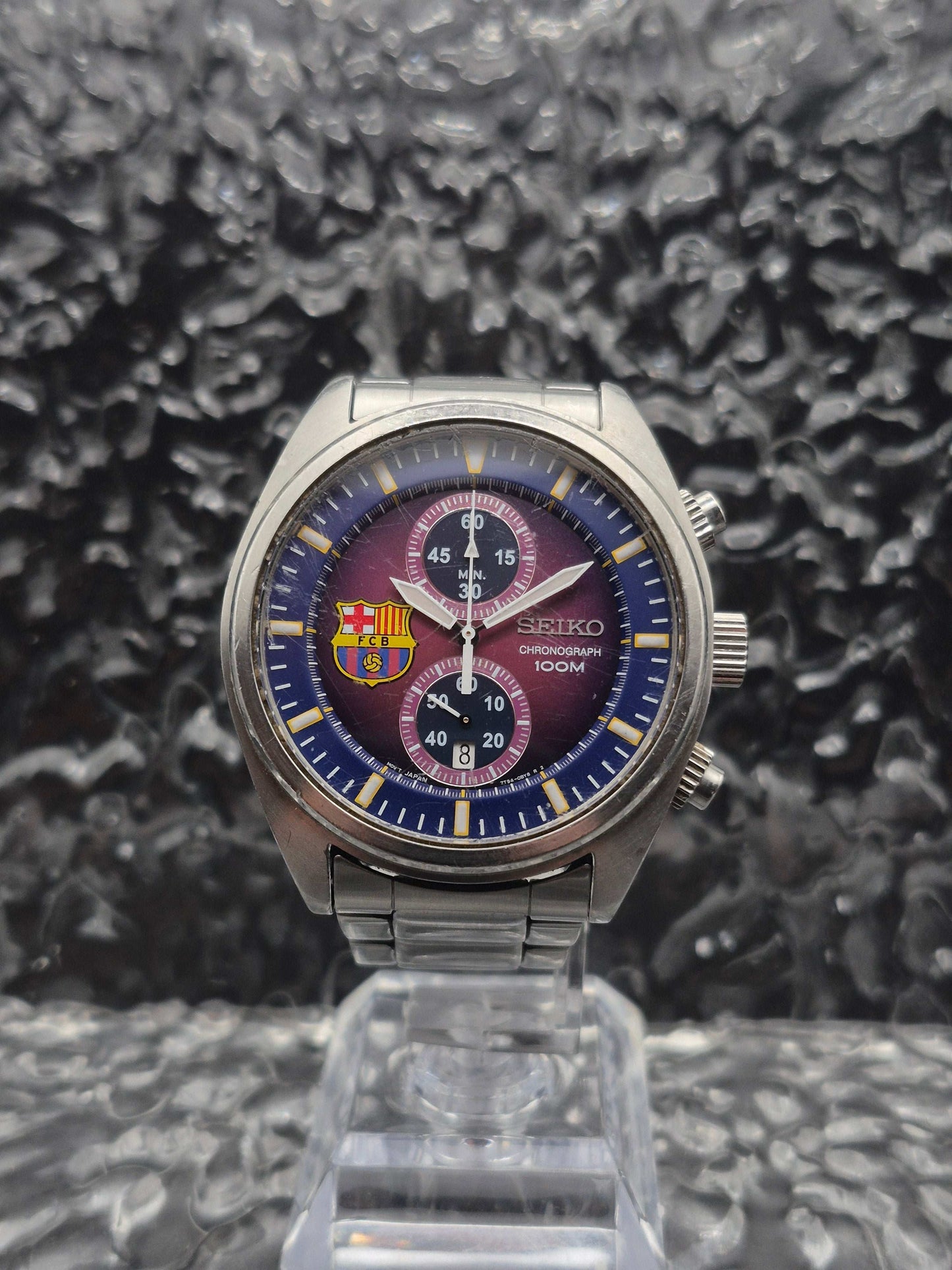Seiko FC Barcelona Ref. 7T94-0BT0 Quartz Chronograph