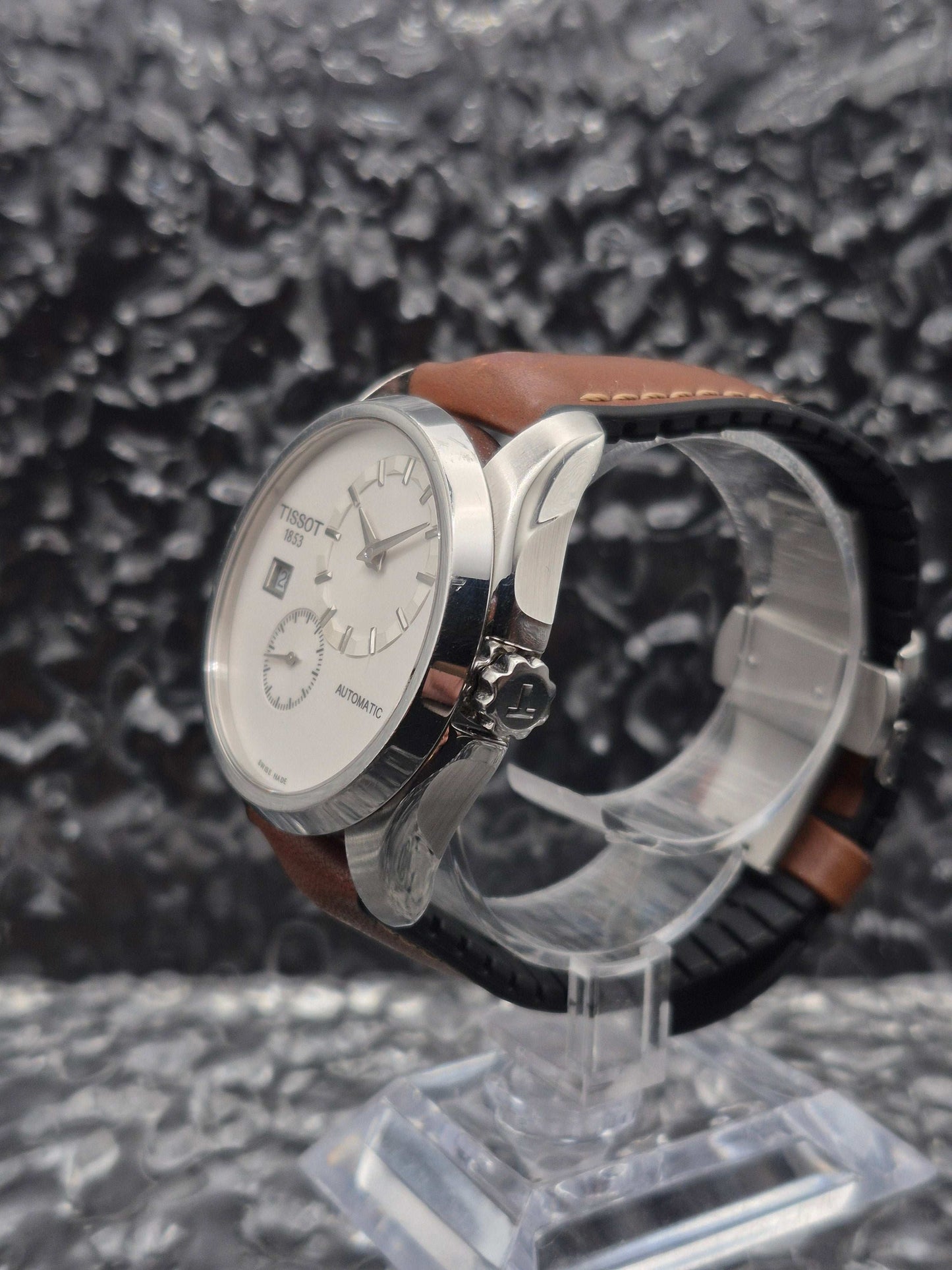 Tissot Couturier Small Seconds Ref. T0354281603100 Automatic + Metal Bracelet - Red Robin Watches