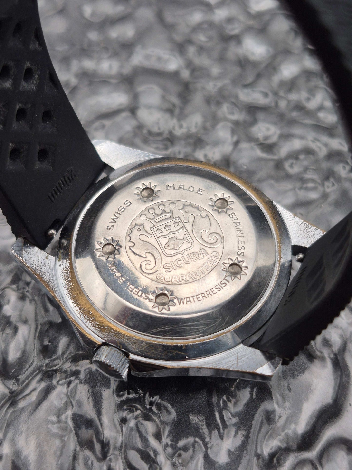 Sicura By Breitling Vintage Diver All Swiss Made Manual Men's Watch