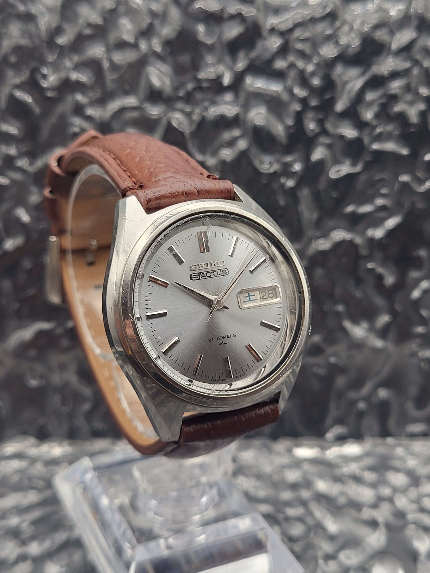Seiko 5 Actus - Ref. 7019-7060 - Blauwgrijs - Kanji