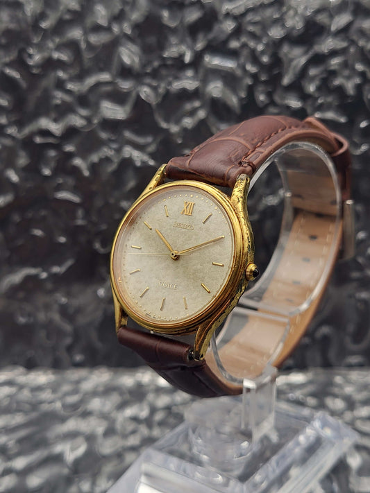 Seiko Dolce - Ref. 5E31-6070 - Goudkleurig - Unieke Wijzerplaat