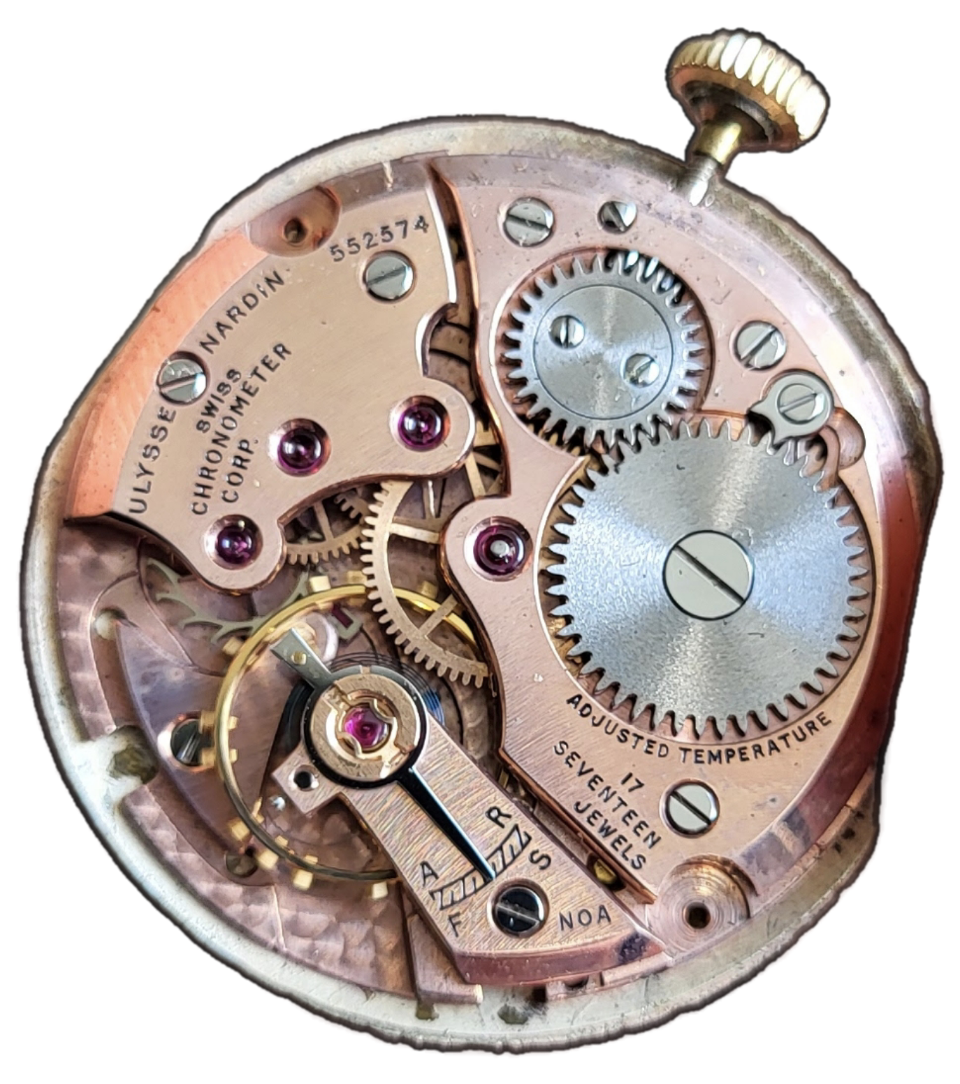 Ulysse Nardin Chronometer Sector Dial 14k Yellow Gold Diamond Set