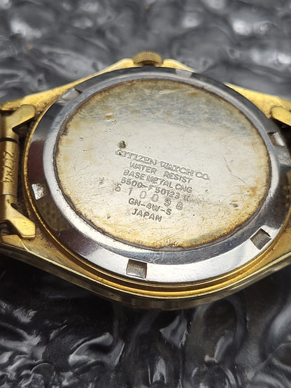 Gold Citizen 5500-F50123 K - Day Date - Kanji JDM - Red Robin Watches