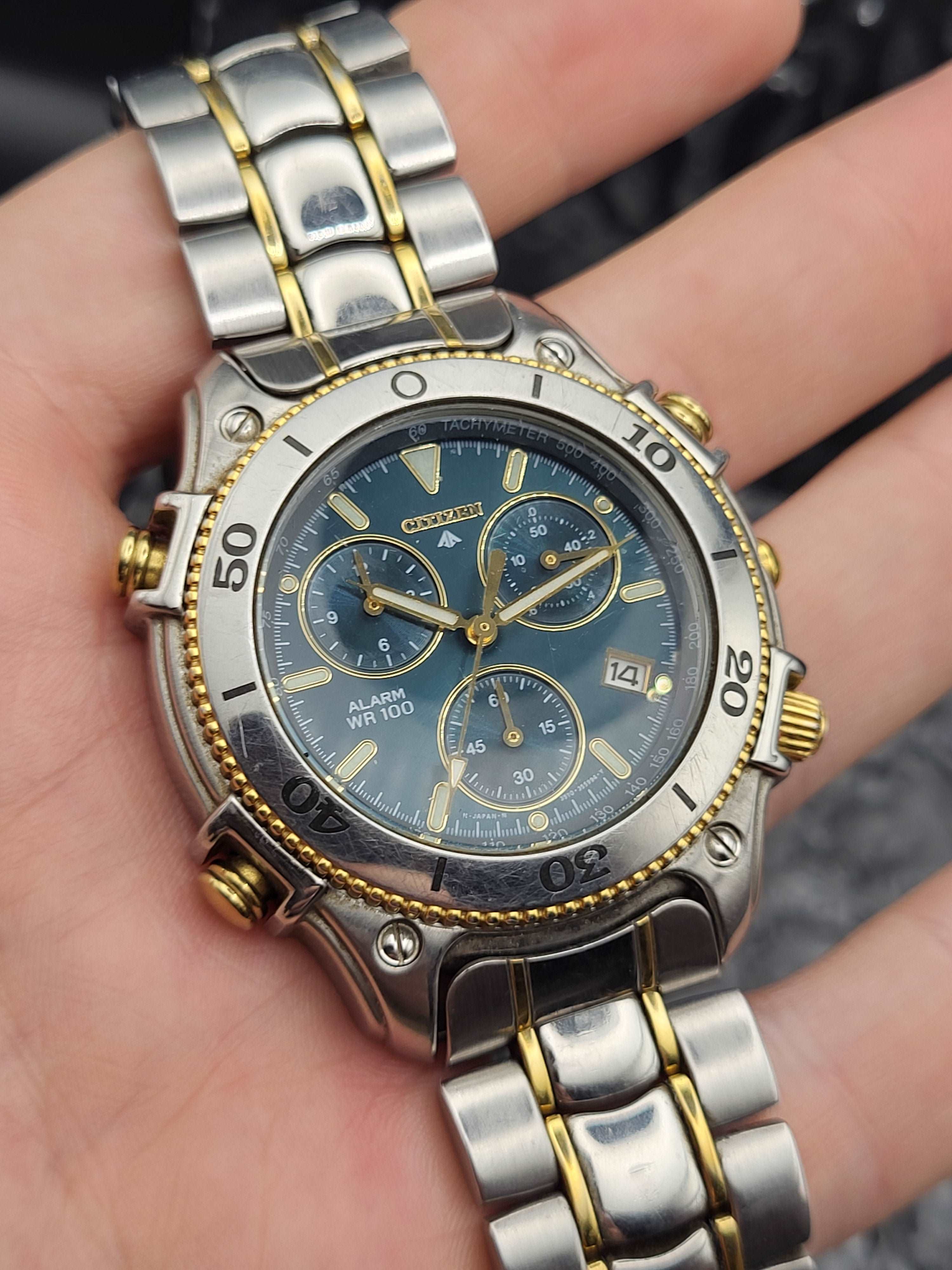 Citizen 3510-H04406 - Chronograph - Aqua Dial - Quartz – Red Robin